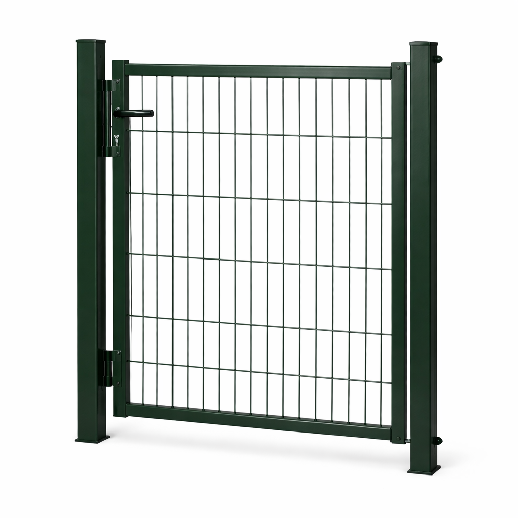 1-flügeliges Drehtor für Doppelstabzaun