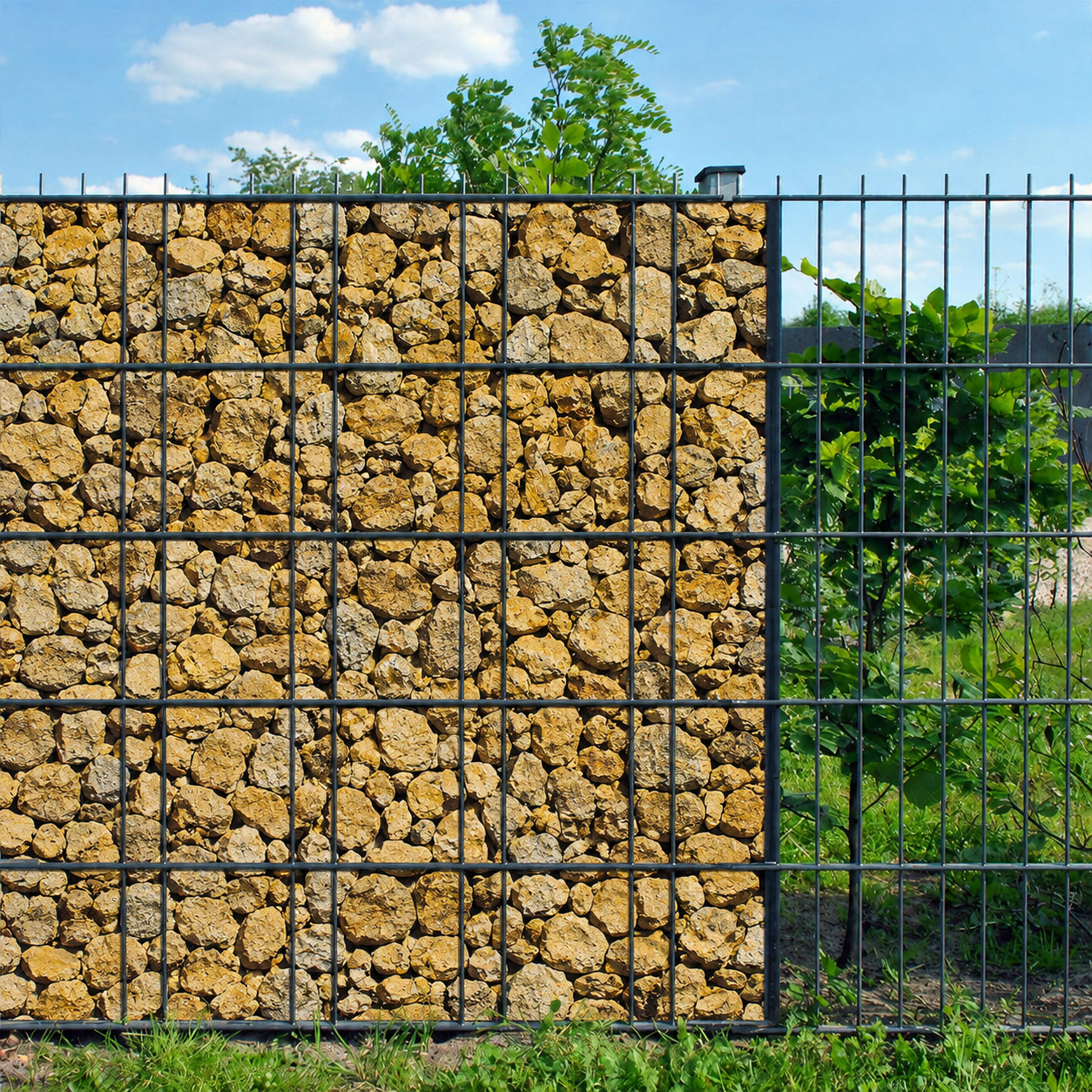 Premium Vlies Sichtschutzstreifen Steinoptik