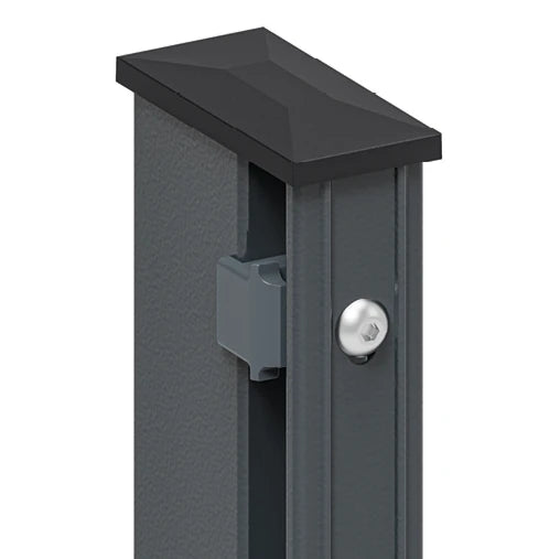 Zaunpfosten mit Profilschiene Profil 60x40 mm