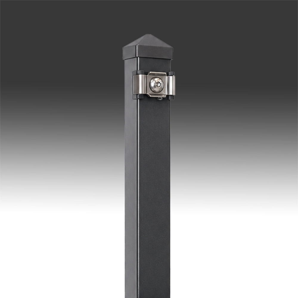 Zaunpfosten 60 × 40 mm Multiprofil mit Abdeckplättchen