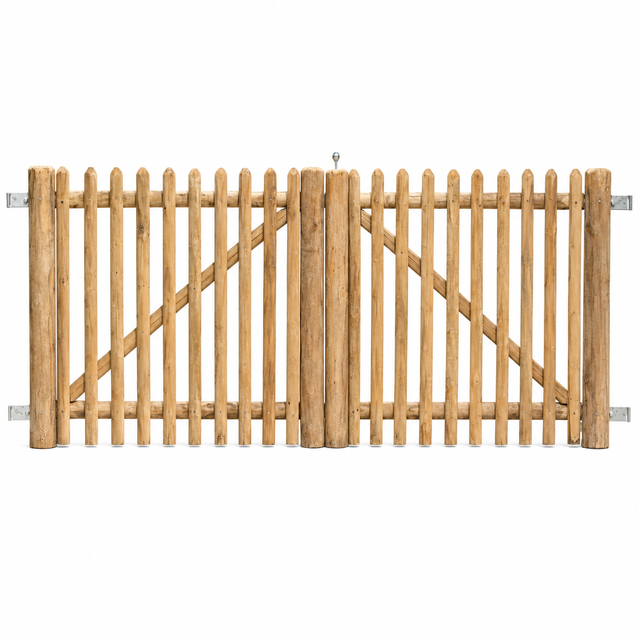 Staketenzaun-Doppeltor mit Hebelschloss