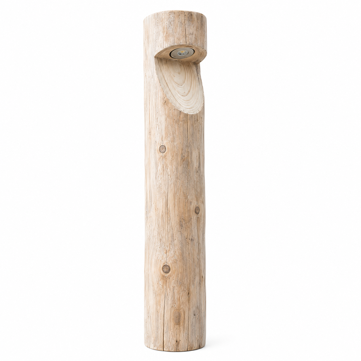 Holz-Wegeleuchte in runder Ausführung