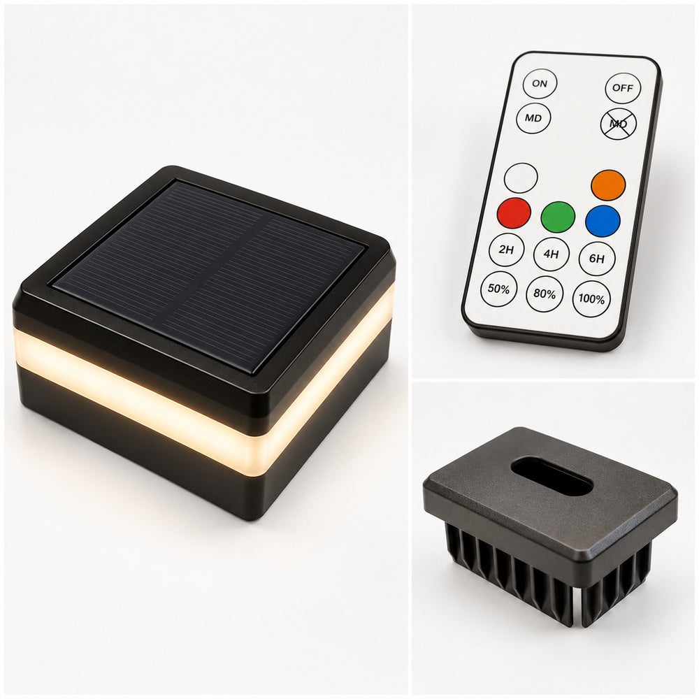LED-Solarkappe für Pfosten