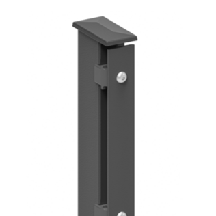 Zaunpfosten mit Abdeckleiste Profil 60x40 mm