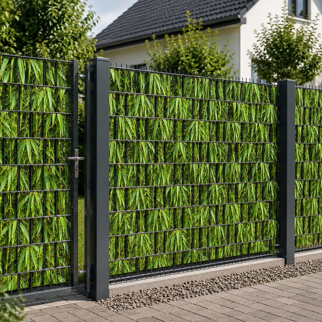 Premium PVC-Freie Sichtschutzstreifen Pflanzenoptik