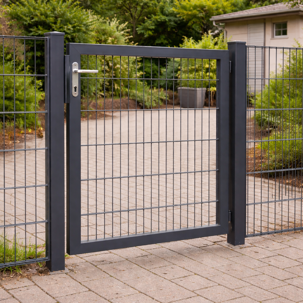 Doppelstabmatten Drehtor 1-Flügelig