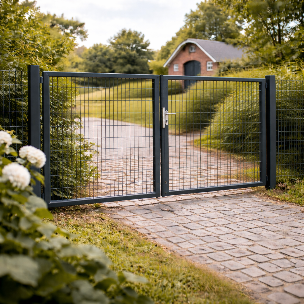 Doppelstabmatten Drehtor 2-Flügelig