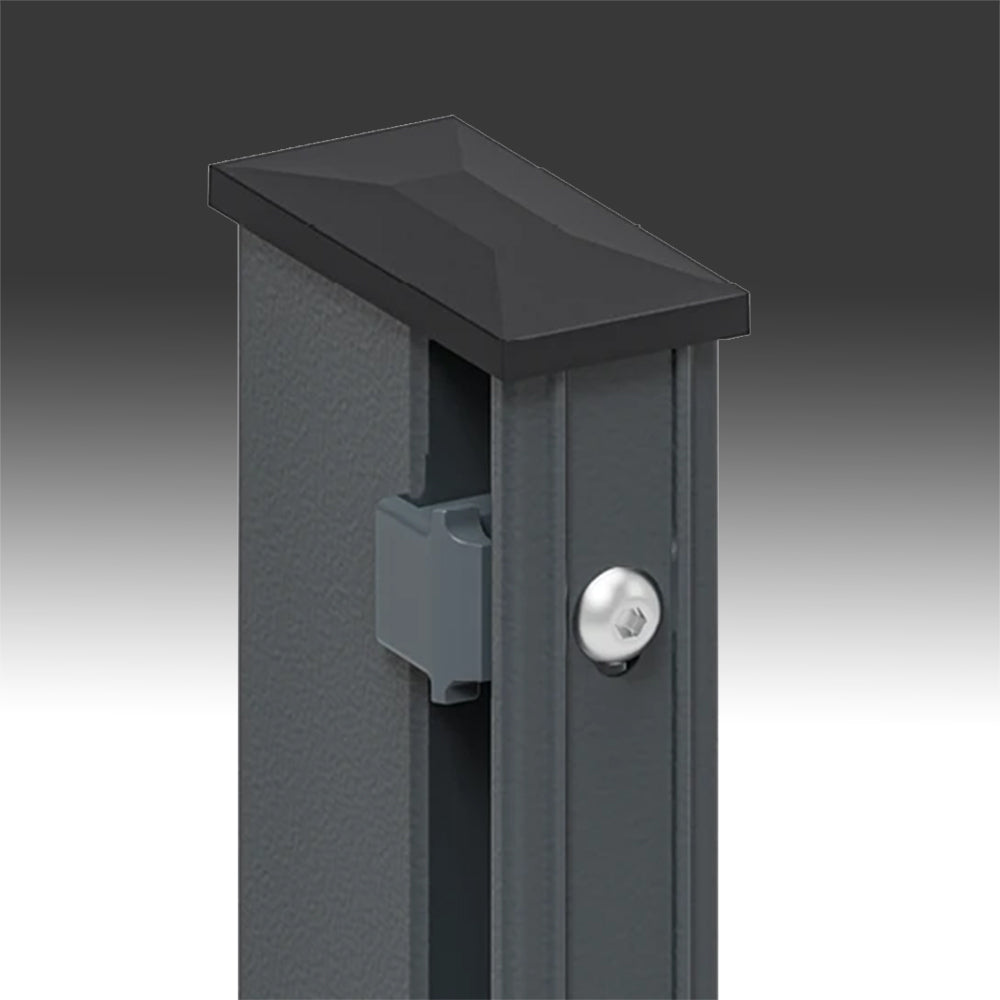 Zaunpfosten mit Profilschiene Profil 60x40 mm