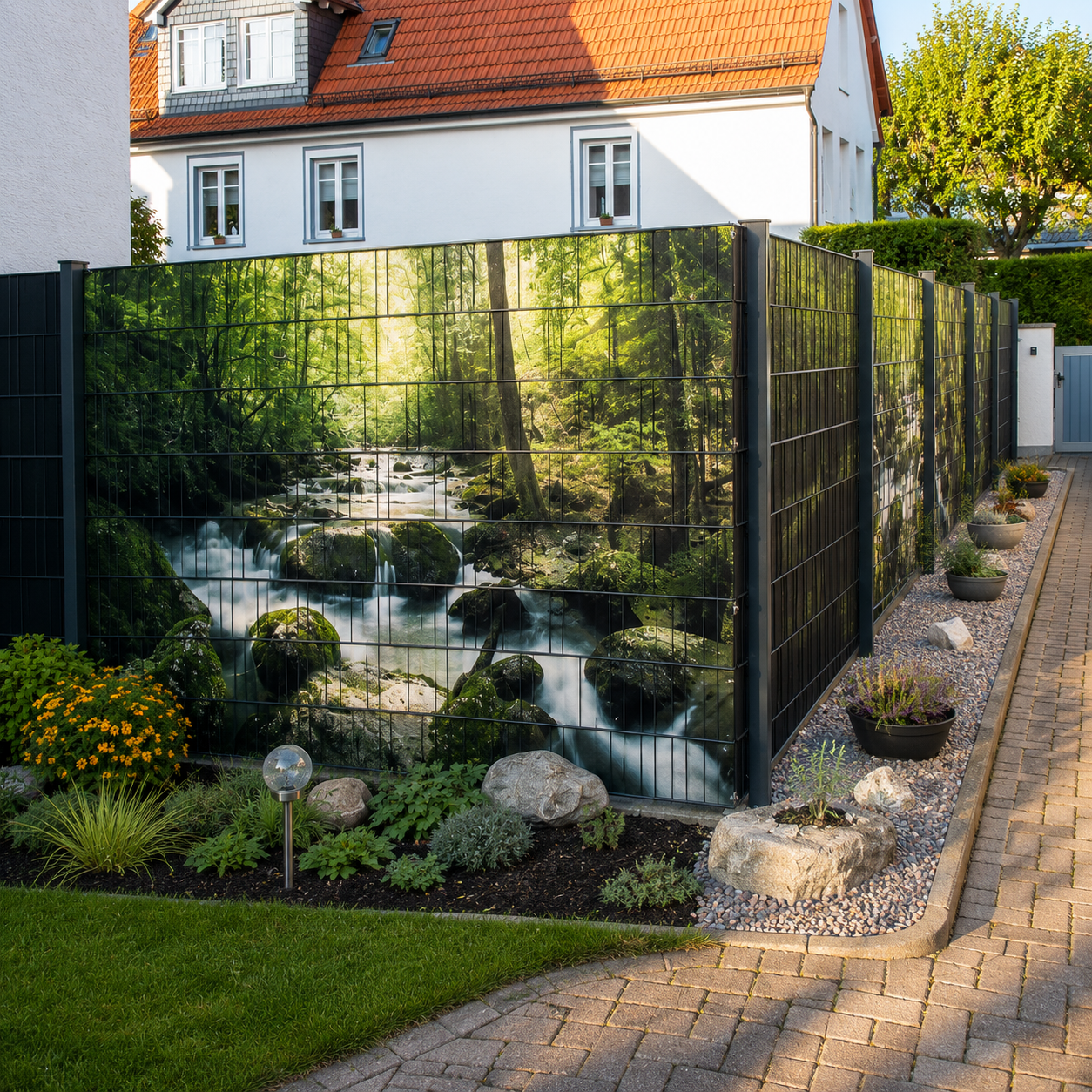 Premium PVC-Freie Sichtschutzstreifen Individuell mit Wunschmotiv