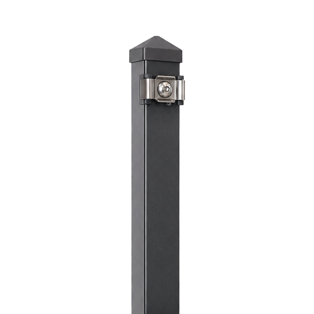 Zaunpfosten 60 × 40 mm Multiprofil mit Abdeckplättchen
