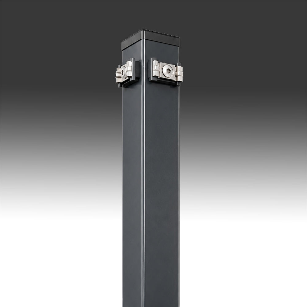 Eckpfosten 60 × 60 mm mit Schmetterlingshalter