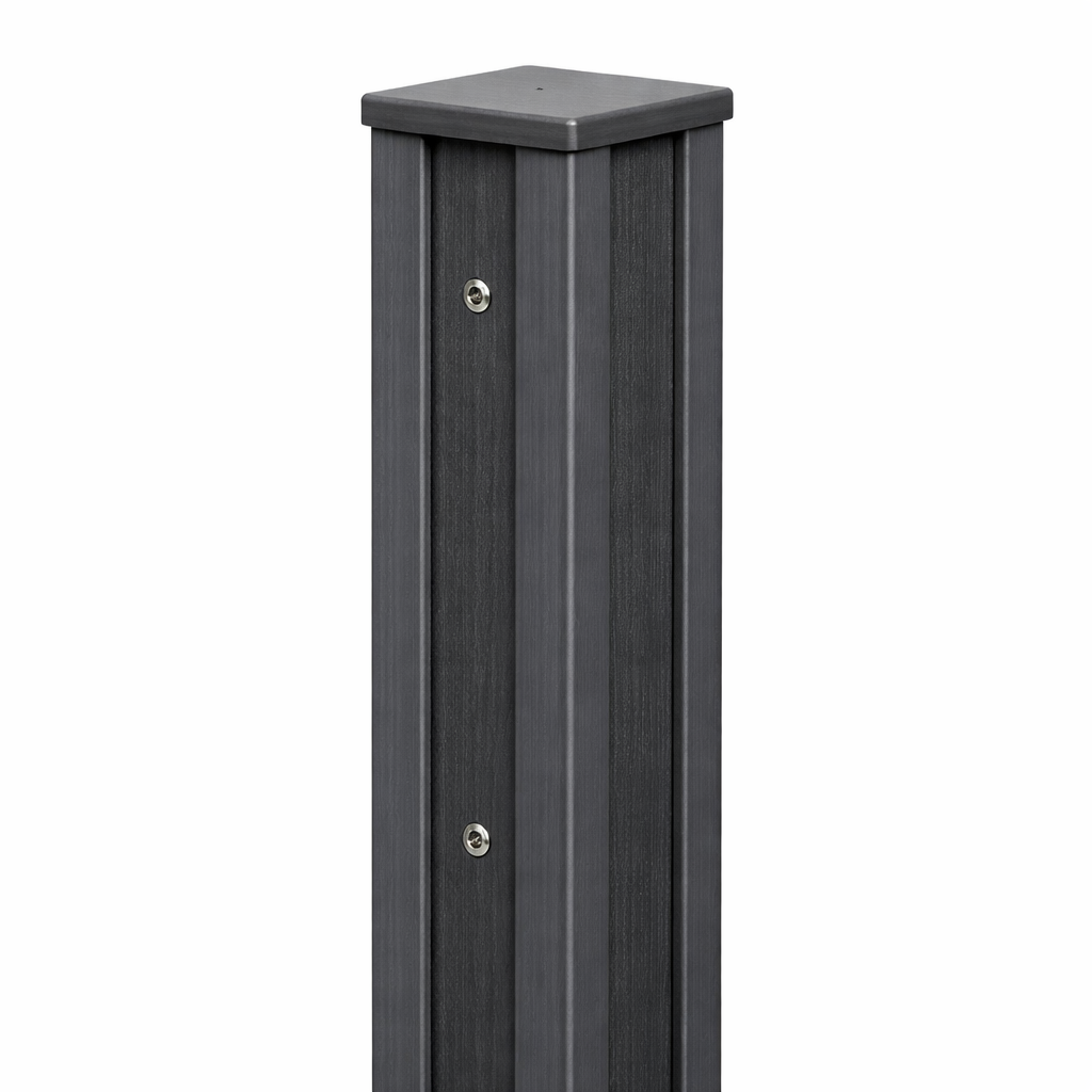 WPC-Steckzaunpfosten zum Einbetonieren