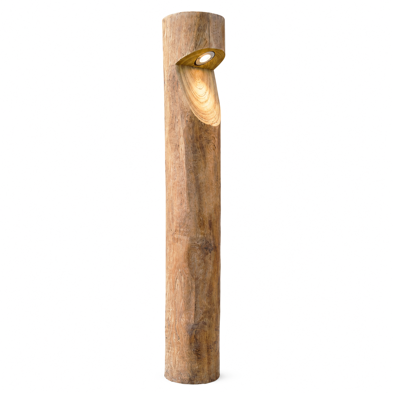 Holz-Wegeleuchte in runder Ausführung