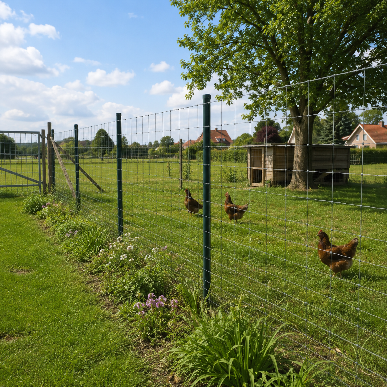 Knotengeflechte / Wildzaun 50 m Rolle - 0,80–2,00 m