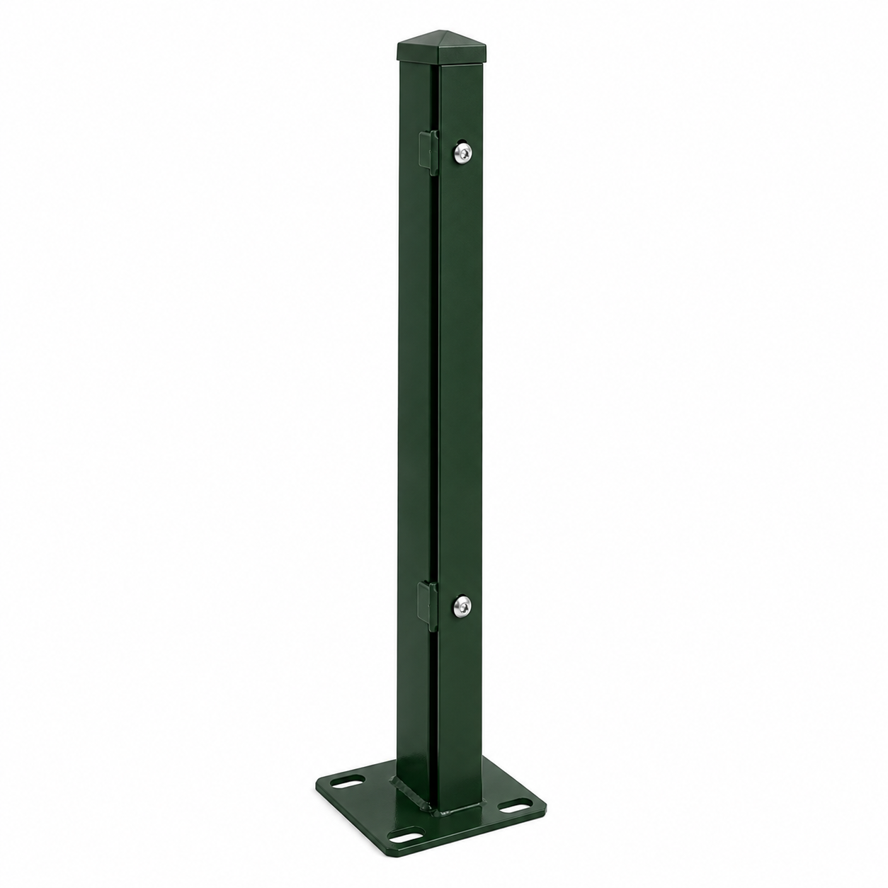 Zaunpfosten mit Bodenplatte zum Aufschrauben 60 x 40 mm