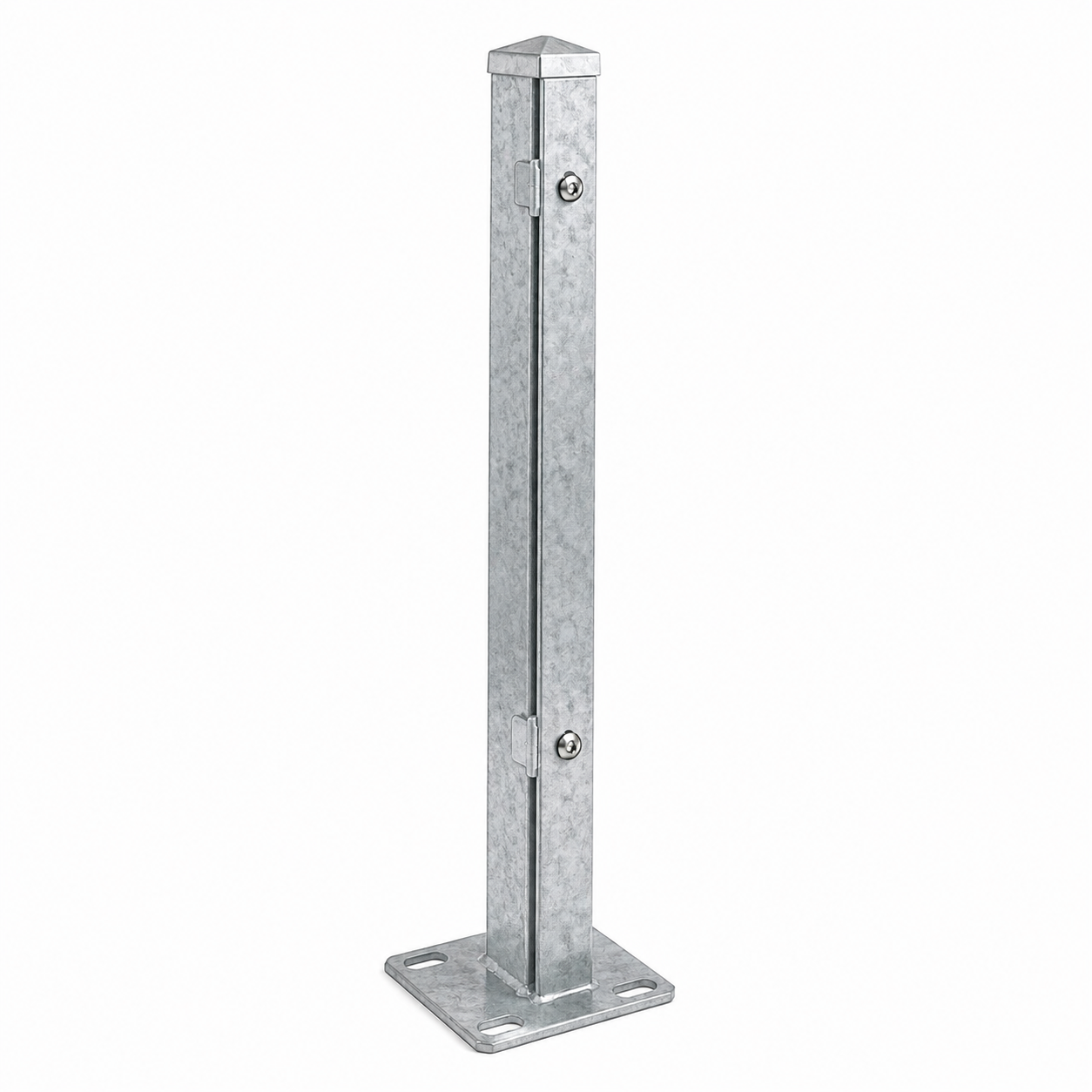 Zaunpfosten mit Bodenplatte zum Aufschrauben 60 x 40 mm