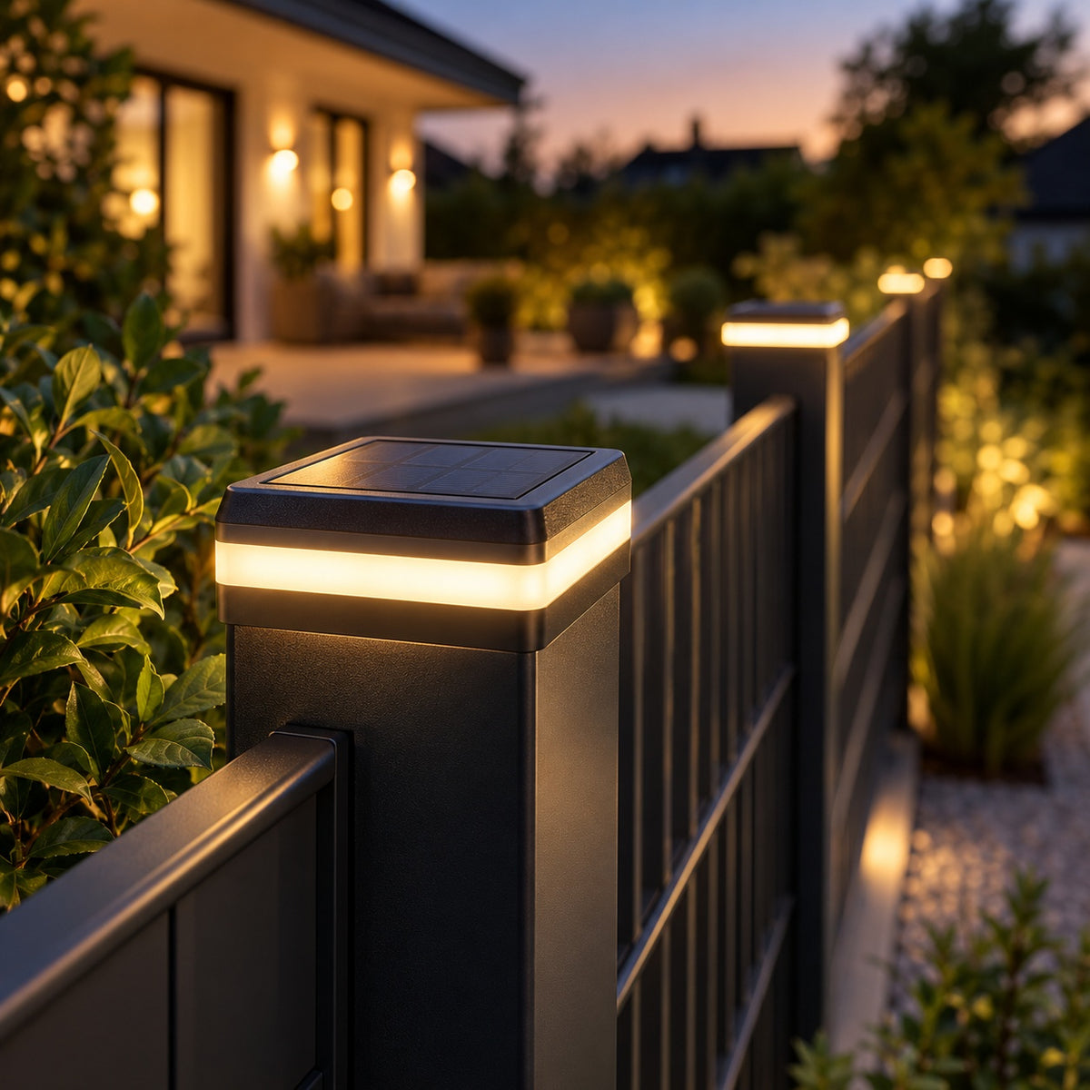 LED-Solarkappe für Pfosten